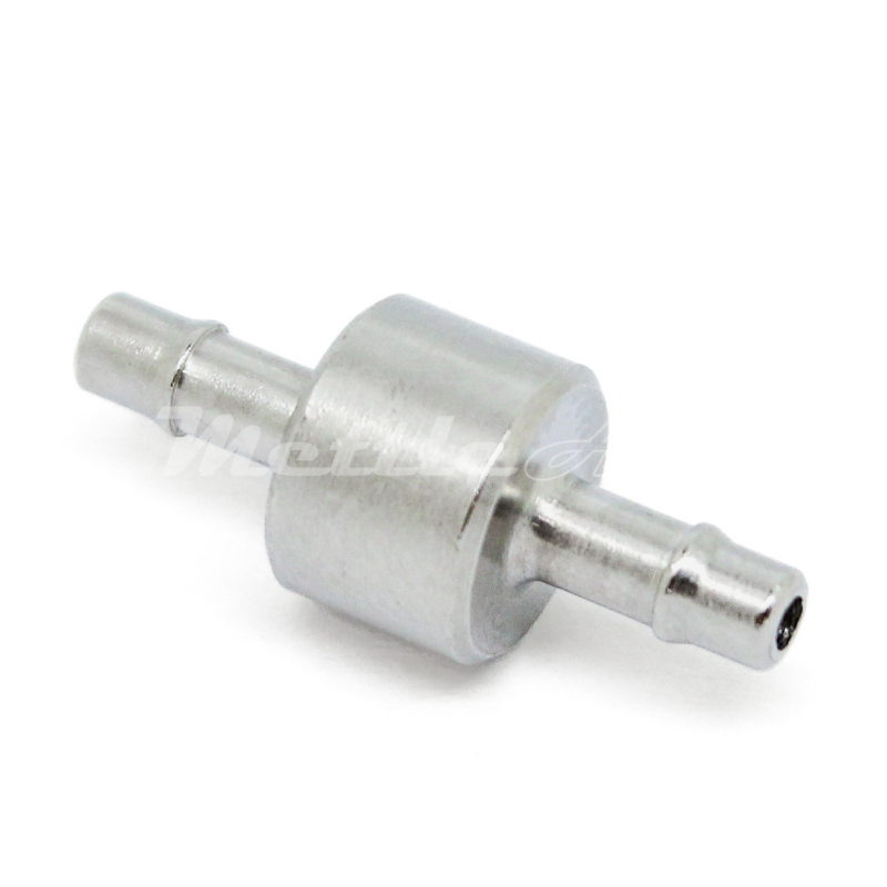 Nickel-Plated Brass Splicer 1/16" Hose ID Barb - 1/16" Hose ID Barb, Single Barb Design