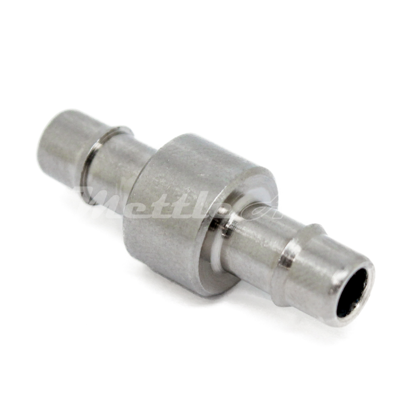 Nickel-Plated Brass Splicer 3/16" Hose ID Barb - 3/16" Hose ID Barb, Single Barb Design