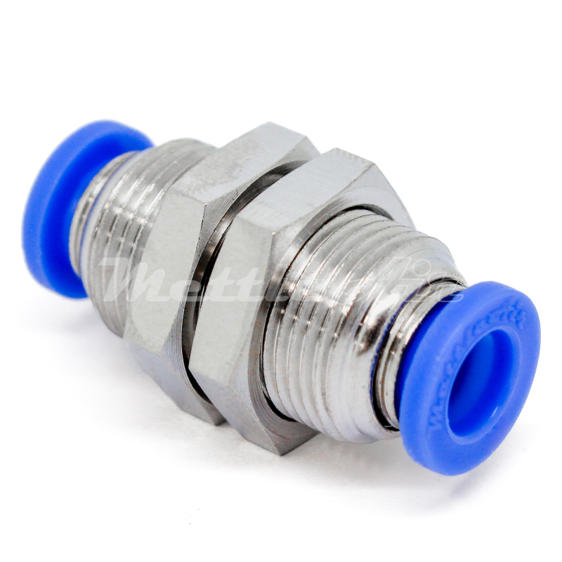 Composite PTC Bulkhead Union 4 mm OD - 4 mm OD