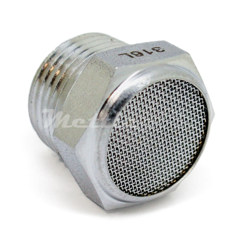 Stainless Steel 316L Filter Wire Mesh 110 microns / Vent Protector / Mud Dauber 3/8" NPT
