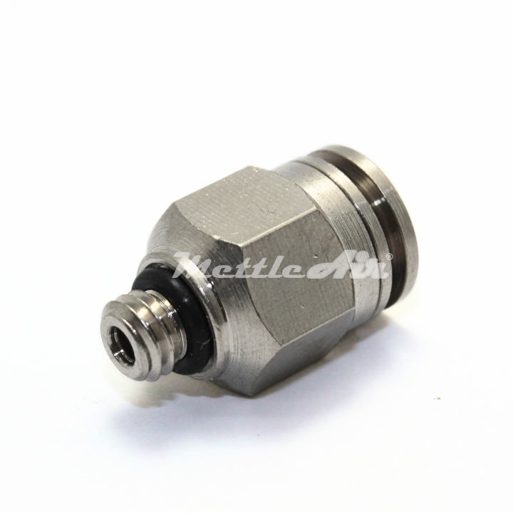 Nickel-Plated Brass Straight PTC Fitting 5/32" OD - M5 x 0.8 Male