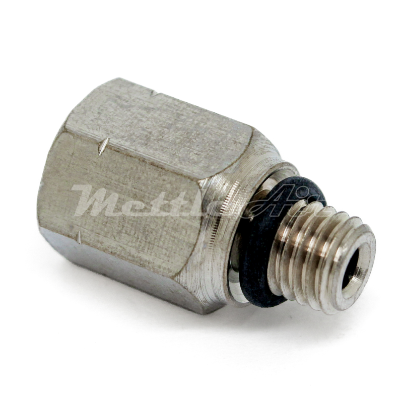 Nickel-Plated Brass Pipe Adaptor 1/8" NPT Female - M7 x 1.0 Male, REDUCER