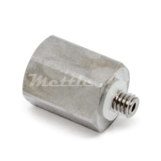 Nickel-Plated Brass Pipe Adaptor M6 x 1.0 Female - M3 x 0.5 Male, REDUCER