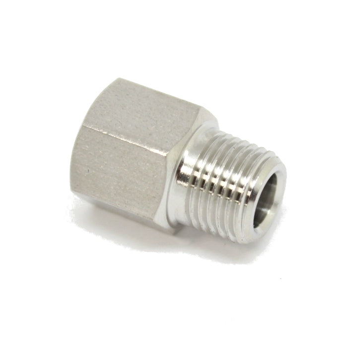 Stainless Steel 316L Pipe Adaptor 3/8" NPT Female - 1/4" NPT Male