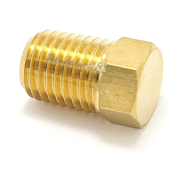 Brass Hex Head Pipe Plug 1/8" NPT Male - Solid