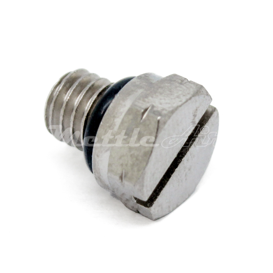 Nickel-Plated Brass Hex Head Pipe Plug M6 x 1.0 Male