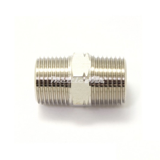 British Tapered Thread Brass Hex Pipe Nipple 1/4" BSPT (R) Male