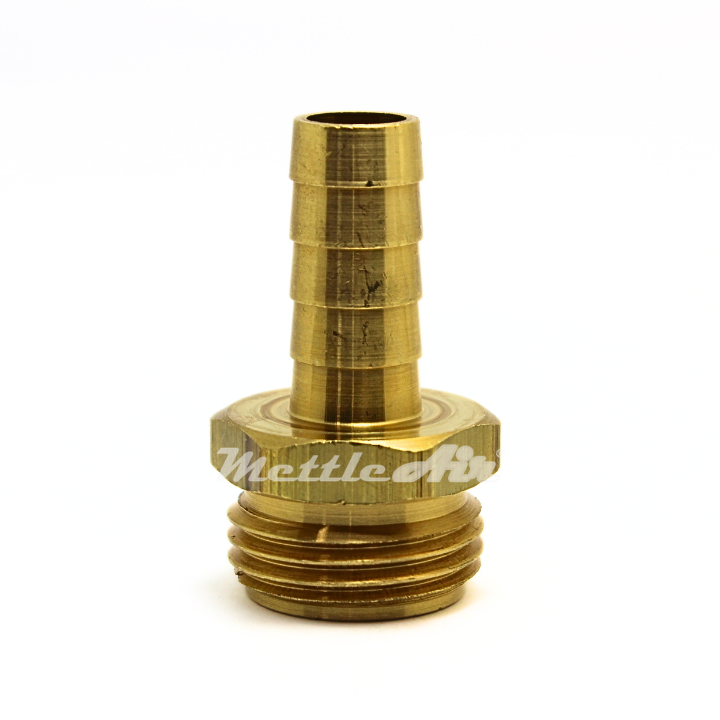 Brass Straight Male 3/8" Hose ID Barb - 3/4" GHT Male