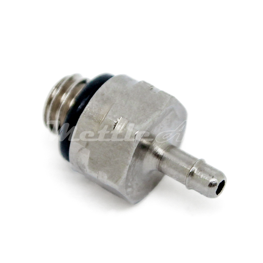 Nickel-Plated Brass Straight Male 1/16" Hose ID Barb - M5 x 0.8 Male, Single Barb Design