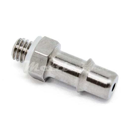 Nickel-Plated Brass Straight Male 1/8" Hose ID Barb - M3 x 0.5 Male, Single Barb Design