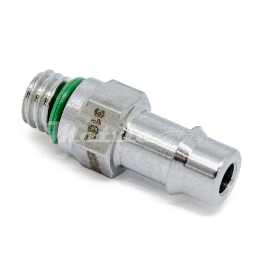 Stainless Steel 316L Straight 0.17" ID Hose Single Barb x M5 x 0.8 Male