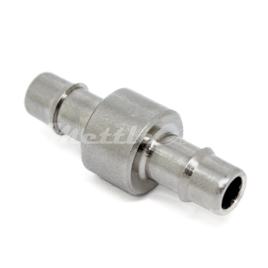 Nickel-Plated Brass Splicer 3/16" Hose ID Barb - 3/16" Hose ID Barb, Single Barb Design