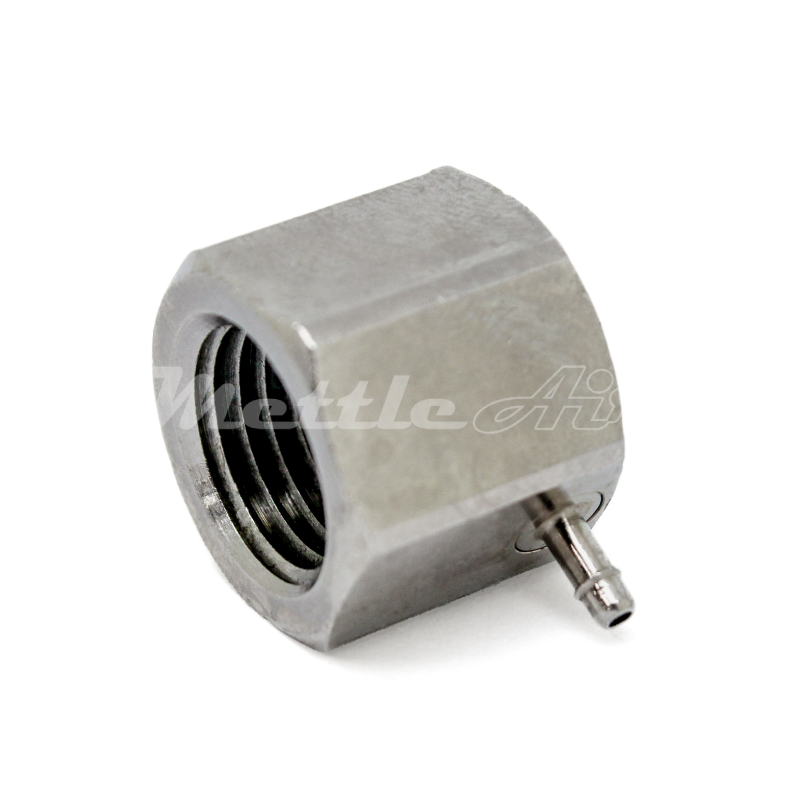 Nickel-Plated Brass 90° Female Elbow 1/16" Hose ID Barb - 1/4" NPT Female, Single Barb Design