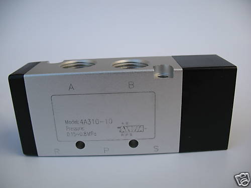 5 Ports 4 Way 2 Position Air Piloted Valve 3/8" NPT  (Exh. 1/4" NPT)