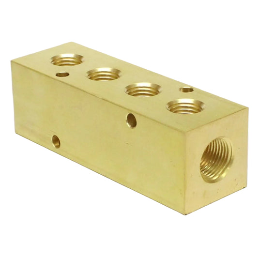 BRASS Manifold 2 x 3/8" NPT IN - 4 x 1/4" NPT Out