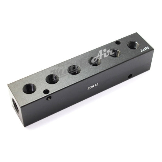 Manifold 90° WIDE 2 x 1/4" NPT In - 12 x 1/4" NPT Out (On Two Sides)