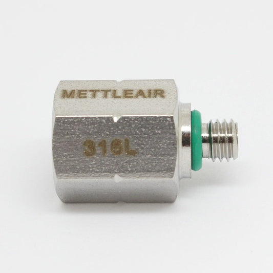 Stainless Steel 316L Pipe Adaptor 1/8" NPT Female - M5 x 0.8 Male REDUCER
