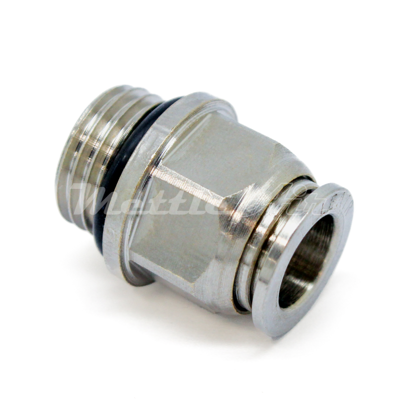 Nickel-Plated Brass PTC Straight Fitting 3/8" OD - 1/4" BSPP (G) Male