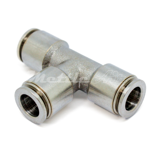 Nickel-Plated Brass PTC T Union Fitting 4 mm OD - 4 mm OD