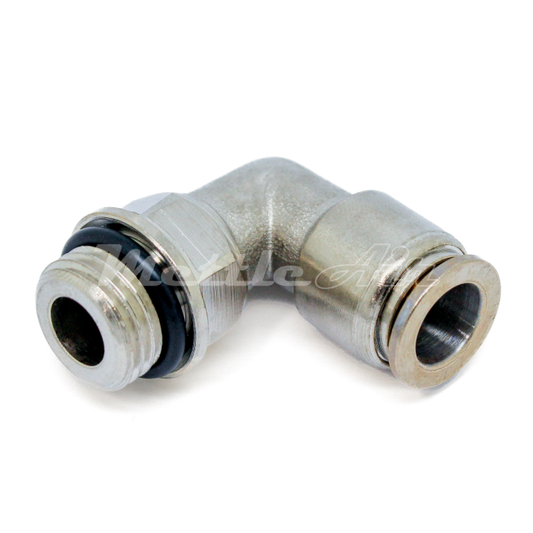 Nickel-Plated Brass PTC 90° Elbow Fitting 1/4" OD - 1/8" BSPP (G) Male