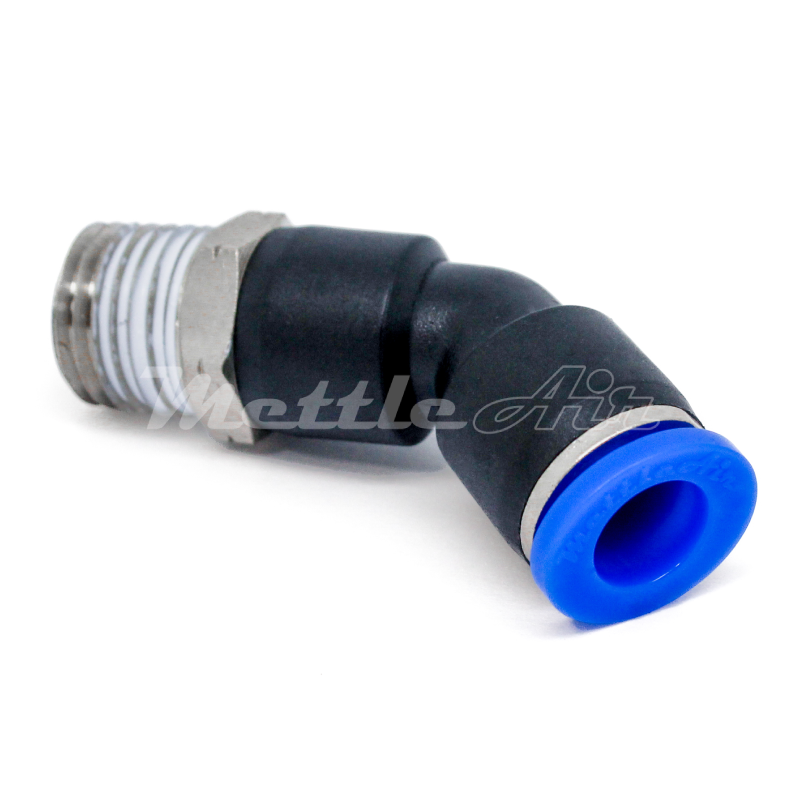 Composite PTC 45° Elbow Fitting 3/8" OD - 1/4" NPT Male