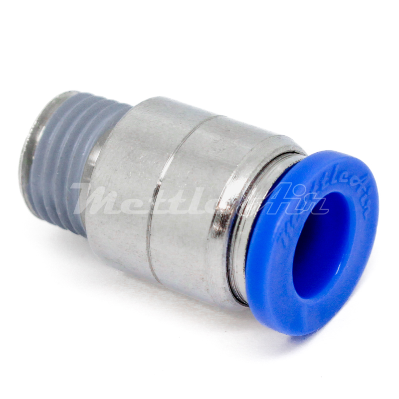 Composite PTC Straight Round Connector 4 mm OD - 1/8" BSPT (R) Male