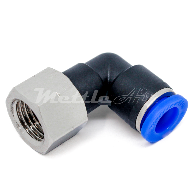 Composite PTC 90° Elbow Female 1/8" OD - 10-32 UNF Female