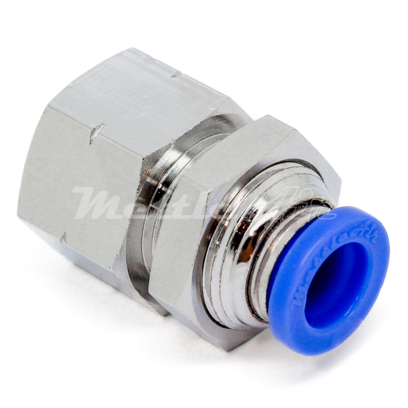 Composite PTC Straight Bulkead Female 6 mm OD - 1/4" NPT Female