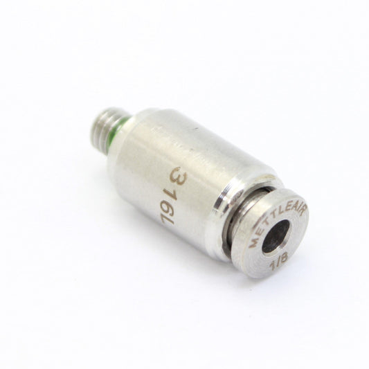 Stainless Steel 316L PTC Male Straight Round 6 mm OD - M6 x 1.0 Thread