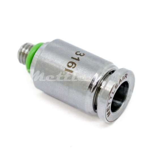 Stainless Steel 316L PTC Male Straight Round 4 mm OD x 10-32 UNF Male