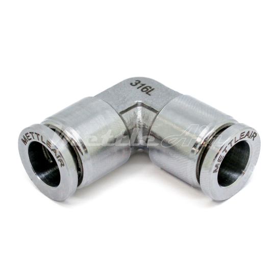 Stainless Steel 316L PTC Union Elbow Fitting 14 mm OD