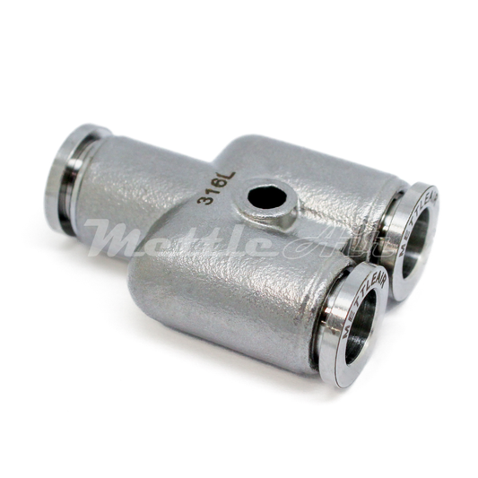 Stainless Steel 316L PTC Y Fitting 1/4" OD - 1/4" OD