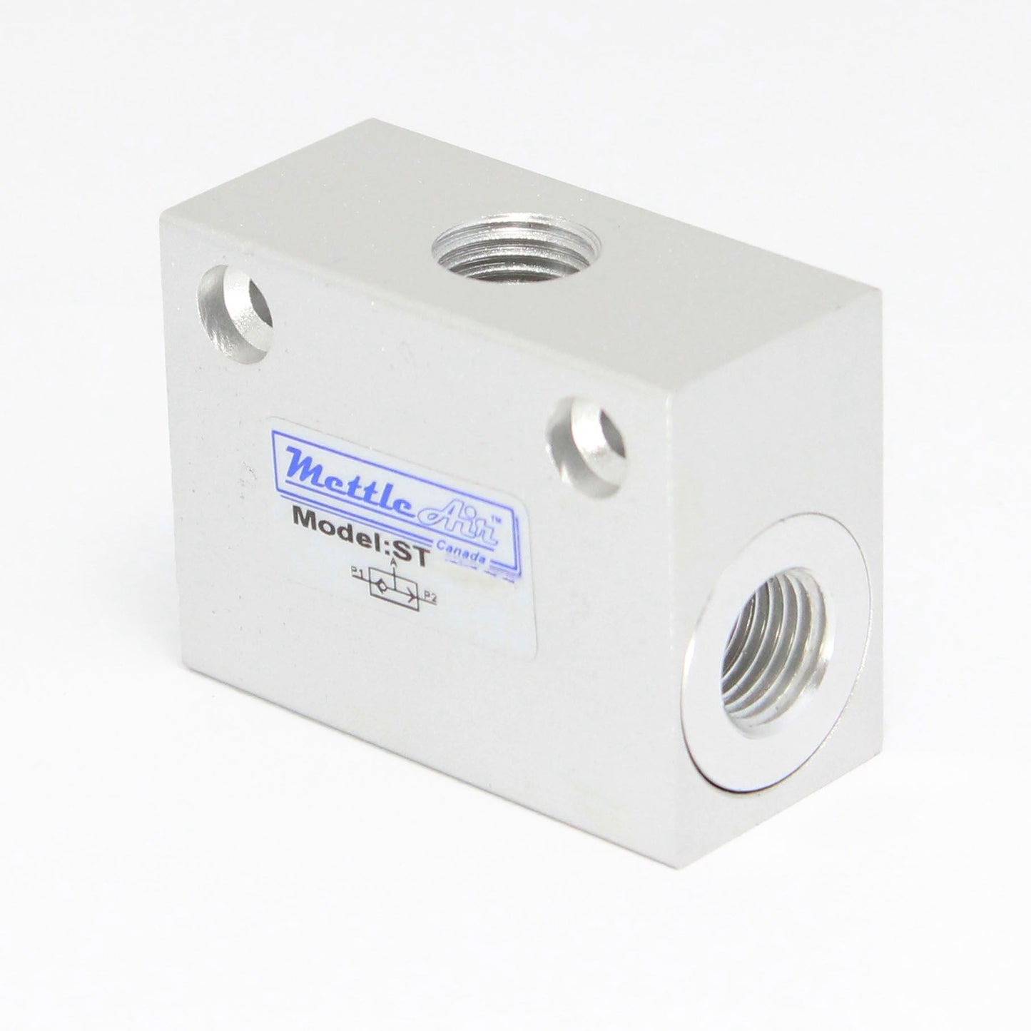 Shuttle Valve Aluminum 1/4" NPT