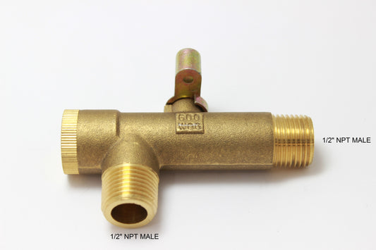 90° Male Strainer Ball Valve 3/8" NPT