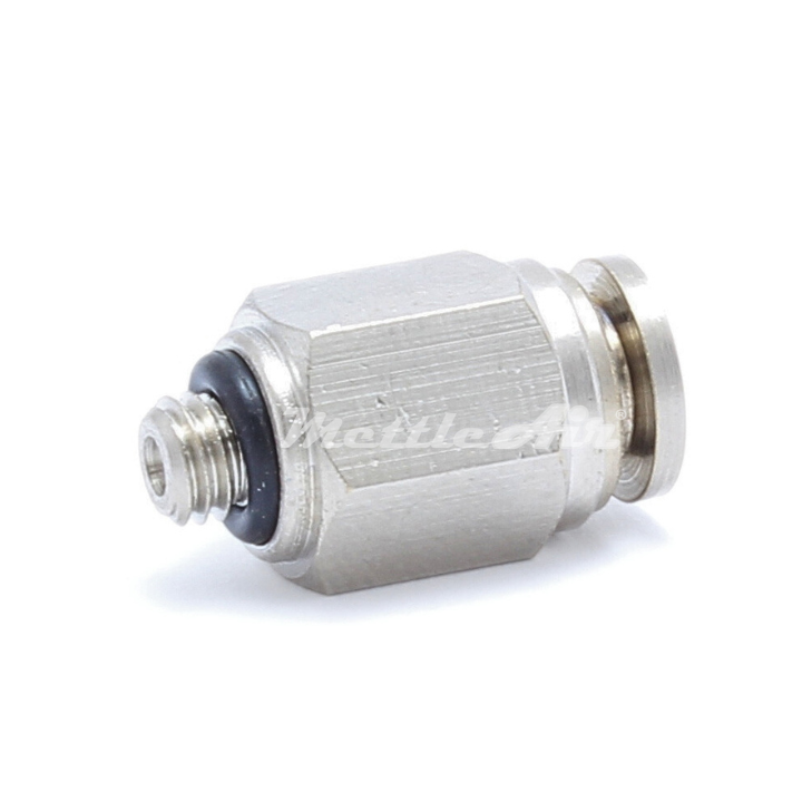 Nickel-Plated Brass Straight PTC Fitting 6 mm OD x 10-32 UNF Male