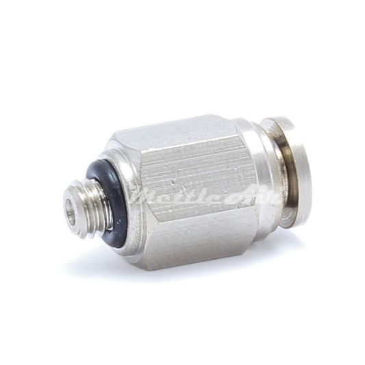 Nickel-Plated Brass Straight PTC Fitting 4 mm OD x 10-32 UNF Male