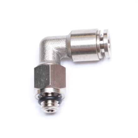 Nickel-Plated Brass PTC 90° Elbow Fitting 6 mm OD x M6 x 1.0 Male