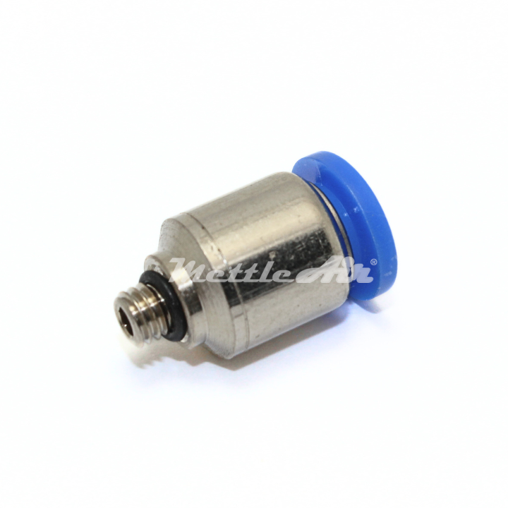 Composite PTC Straight Round Connector 1/4" OD - 10-32 UNF Male